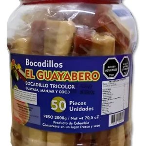 BOCADILLO GUAYABA TRICOLOR 50 UNIDADES (TARRO)